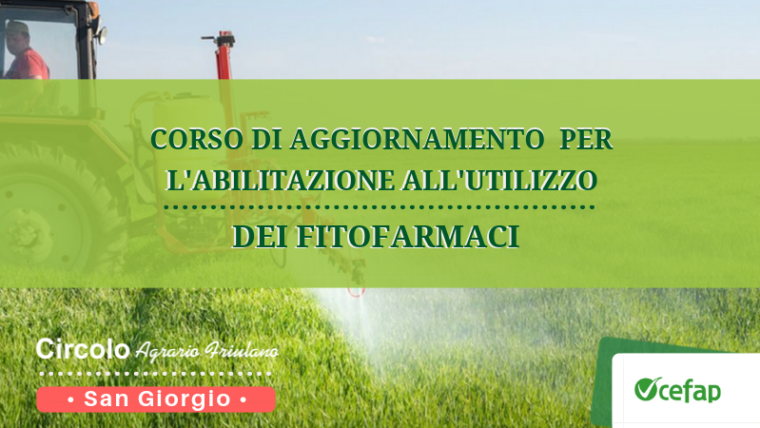 Rinnovo abilitazione all’utilizzo di fitofarmaci – NOVEMBRE • San Giorgio