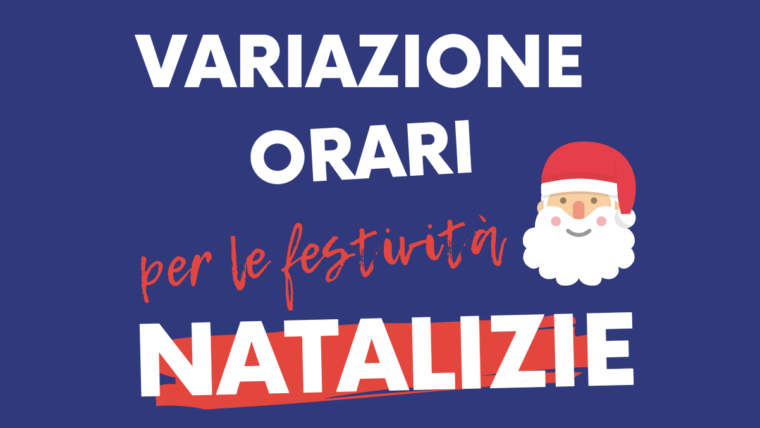 Chiusure Natalizie!