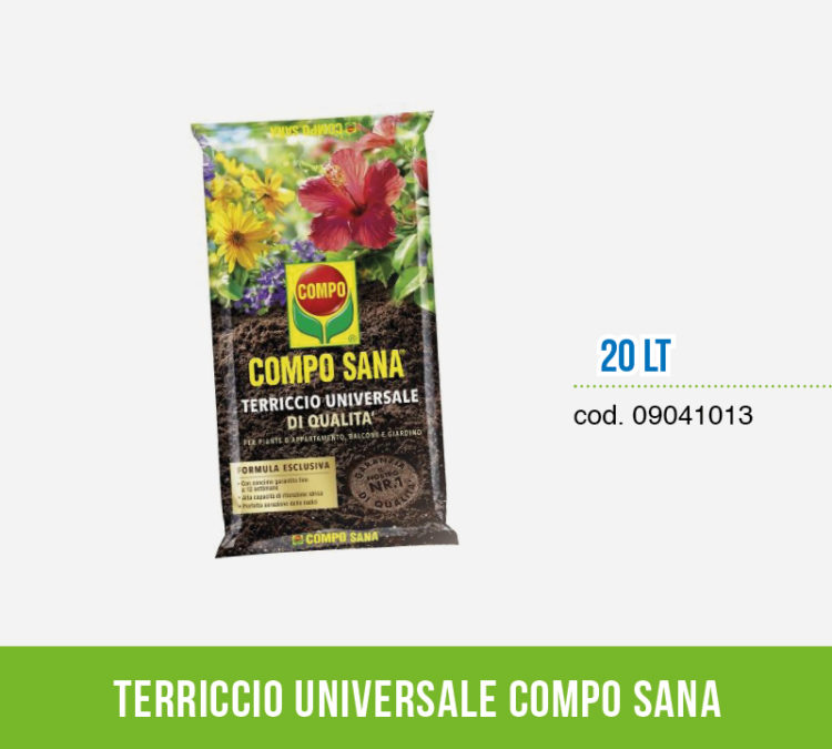 COMPO SANA Terriccio Per Gerani E Piante Da Balcone - Sacco Da 20 L Con Nutriente Per 12 Settimane