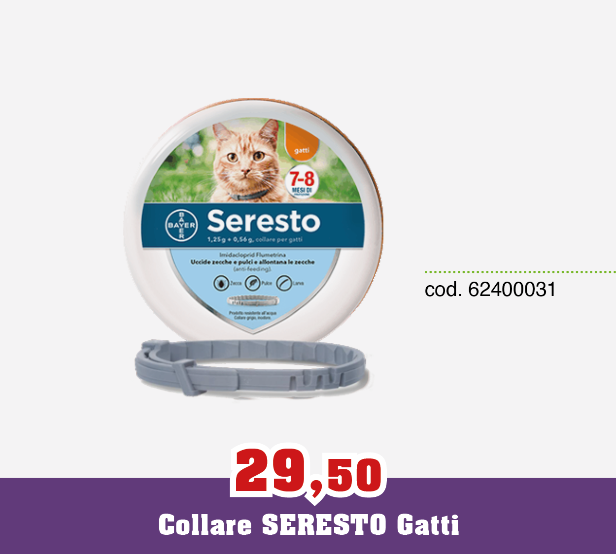 Collare Antiparassitario Seresto Per Gatti - Protezione 8 Mesi Da Pulci E Zecche - Foto 4